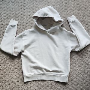 Women's Perfectwhitetee Cream Textured Hoodie Sweatshirt